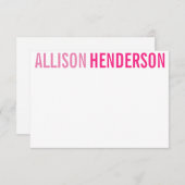 Om het even welke kleur - de brieven van het Blok  Bedankkaart (Voorkant / Achterkant)