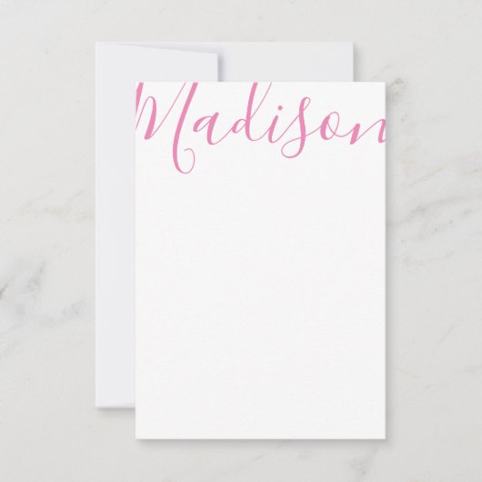 Om het even welke kleur - de Naam van het Manuscri Bedankkaart (Voorkant)