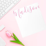 Om het even welke kleur - de Naam van het Manuscri Notitieblok<br><div class="desc">PreppyPrint.com - Voeg uw persoonlijke aanraking toe aan deze laptop. Klik op "personaliseren" en vervolgens op "aanpassen" om de tekenkleur en -grootte te wijzigen zodat u de juiste jouw naam kunt kiezen. Breng dit ontwerp ook over op de producten van uw keuze! Ga naar mijn ontwerperwinkel, PreppyPrint.com, voor het coördineren...</div>