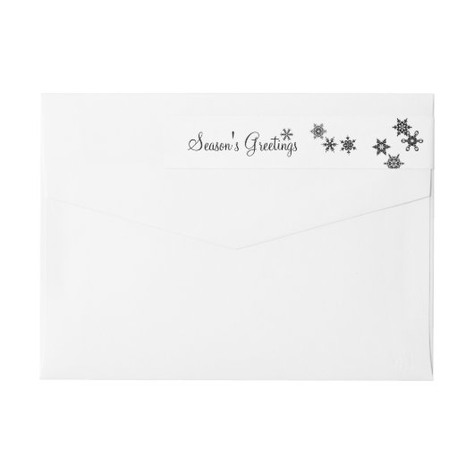 Om het even welke Kleur Elegant Snowflakes Holiday (Achterkant)