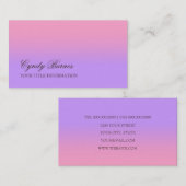 Om het even welke Kleur met het Roze Visitekaartje (Voorkant / Achterkant)