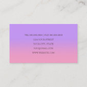 Om het even welke Kleur met het Roze Visitekaartje (Achterkant)