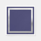 Om het even welke Kleur met "Zilver"Grens Servetten (Voorkant)