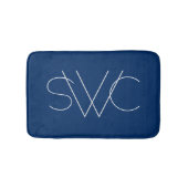 Om het even welke kleur - Moderne Monogram Bath Ma Badmat (Voorkant)