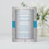 Om het even welke Kleur Silver die met Turquoise B Kaart (Staand voorkant)