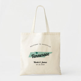 Om het even welke Kleur Tennessee Kaart Welkomstta Tote Bag