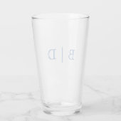 Om het even welke kleur - twee Letter Monogram Gla Glas (Achterkant)