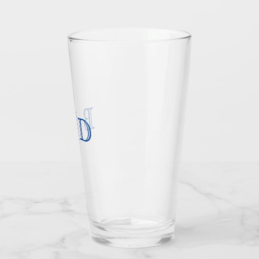 Om het even welke kleur - twee Letter Monogram Gla Glas (Links)