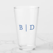 Om het even welke kleur - twee Letter Monogram Gla Glas (Voorkant)