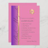 Om het even welke Kleur van de vlek Mitzvah met Pa Kaart (Voorkant / Achterkant)