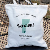 Om het even welke Kleur Vermont Kaart Welkomsttas  Tote Bag