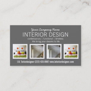 Om het even welke kleur Vier Foto Visitekaartje