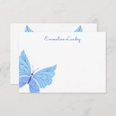 Om het even welke kleuren - Butterfly - Aangeperso Bedankkaart (Voorkant / Achterkant)