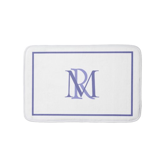 Om het even welke kleuren Overlapping Initialen Mo Badmat (Voorkant)