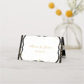 Om het even welke Kleurenstrepen & Goud Confetti L Plaatskaartje (Achterkant)