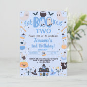 OM HET EVEN WELKE LEEFBAO-BONT Halloween jongen bl Kaart (Staand voorkant)