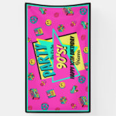 OM HET EVEN WELKE LEEFTIJD 90 retro gepersonalisee Spandoek (Verticaal)