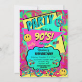 OM HET EVEN WELKE LEEFTIJD 90's retro verjaardagsu Kaart (Voorkant)