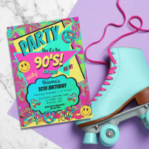 OM HET EVEN WELKE LEEFTIJD 90's retro verjaardagsu