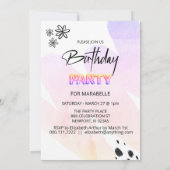 *~* OM HET EVEN WELKE LEEFTIJD Abstracte Doodle Wa Kaart (Achterkant)