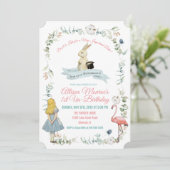 OM HET EVEN WELKE LEEFTIJD - Alice in de Uitnodigi Kaart (Staand voorkant)