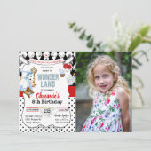 OM HET EVEN WELKE LEEFTIJD - Alice in de Uitnodigi Kaart (Staand voorkant)