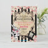 OM HET EVEN WELKE LEEFTIJD - Alice in de Uitnodigi Kaart (Staand voorkant)