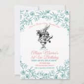 OM HET EVEN WELKE LEEFTIJD - Alice in de Uitnodigi Kaart (Voorkant)