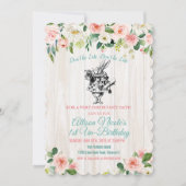 OM HET EVEN WELKE LEEFTIJD - Alice in de Uitnodigi Kaart (Voorkant)