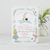 OM HET EVEN WELKE LEEFTIJD - Alice in de Uitnodigi Kaart (Staand voorkant)