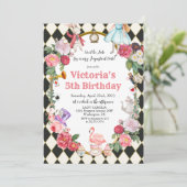 OM HET EVEN WELKE LEEFTIJD - Alice in Wonderland B Kaart (Staand voorkant)