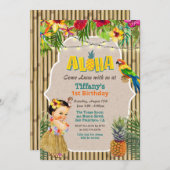 OM HET EVEN WELKE LEEFTIJD - Aloha Luau Tropical B Kaart (Voorkant / Achterkant)
