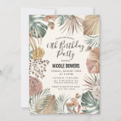 OM HET EVEN WELKE LEEFTIJD - Boho Floral Birthday  Kaart (Voorkant)