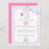 Om het even welke Leeftijd Bunny de Uitnodiging va (Voorkant / Achterkant)