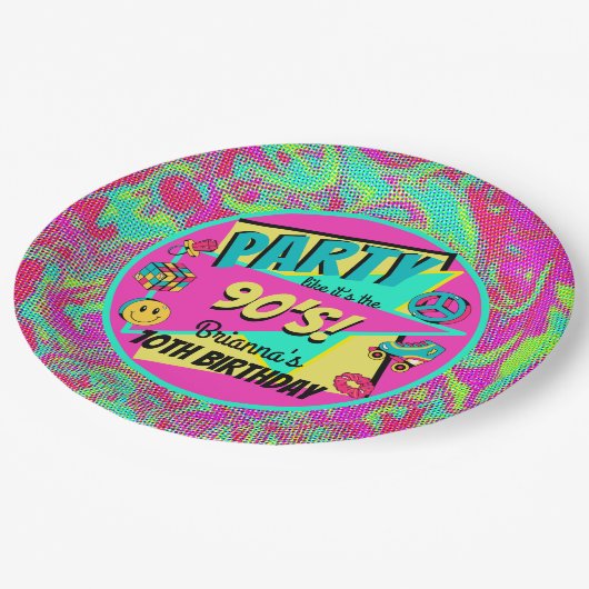 OM HET EVEN WELKE LEEFTIJD de partijgepersonalisee Papieren Bordje (Gekanteld)