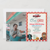 OM HET EVEN WELKE LEEFTIJD - de Retro Diner Birthd Kaart (Voorkant)