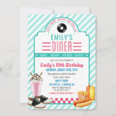 OM HET EVEN WELKE LEEFTIJD - de Retro Diner Birthd Kaart (Voorkant)