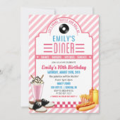 OM HET EVEN WELKE LEEFTIJD - de Retro Diner Birthd Kaart (Voorkant)