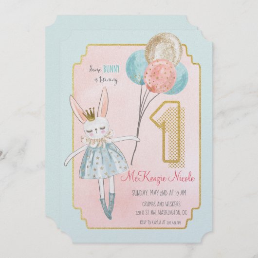 OM HET EVEN WELKE LEEFTIJD - één of andere Bunny B Kaart (Voorkant / Achterkant)