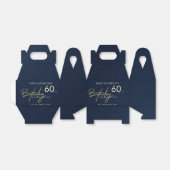 OM HET EVEN WELKE LEEFTIJD EENVOUDIG NAVY GOLD TYP BEDANKDOOSJES (Uitgevouwen)