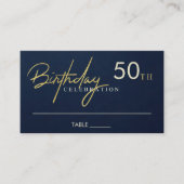 OM HET EVEN WELKE LEEFTIJD EENVOUDIG NAVY GOLD TYP PLAATSKAARTJE (Voorkant)