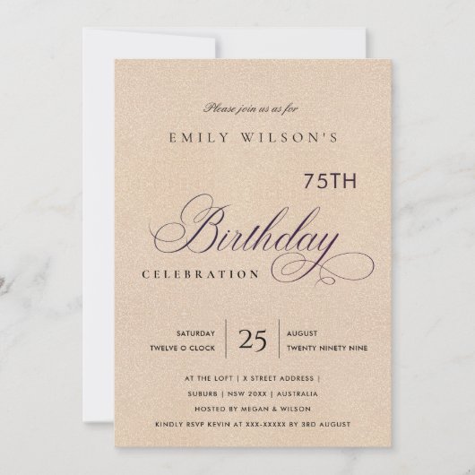 OM HET EVEN WELKE LEEFTIJD EENVOUDIGE BLUSH PINK G KAART (Voorkant)