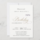 OM HET EVEN WELKE LEEFTIJD EENVOUDIGE GOUD BIRTHDA KAART (Voorkant)