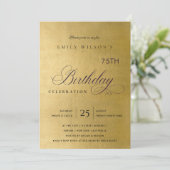 OM HET EVEN WELKE LEEFTIJD EENVOUDIGE GOUD BIRTHDA KAART (Staand voorkant)