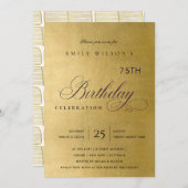 OM HET EVEN WELKE LEEFTIJD EENVOUDIGE GOUD BIRTHDA KAART (Voorkant / Achterkant)