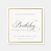 OM HET EVEN WELKE LEEFTIJD EENVOUDIGE GOUD BIRTHDA SERVET (Voorkant)