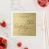 OM HET EVEN WELKE LEEFTIJD EENVOUDIGE GOUD BIRTHDA SERVET (Insitu)