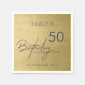 OM HET EVEN WELKE LEEFTIJD EENVOUDIGE GOUD BIRTHDA SERVET (Voorkant)