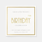 OM HET EVEN WELKE LEEFTIJD EENVOUDIGE GOUD BIRTHDA SERVET (Voorkant)