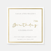 OM HET EVEN WELKE LEEFTIJD EENVOUDIGE GOUD BIRTHDA SERVET (Voorkant)